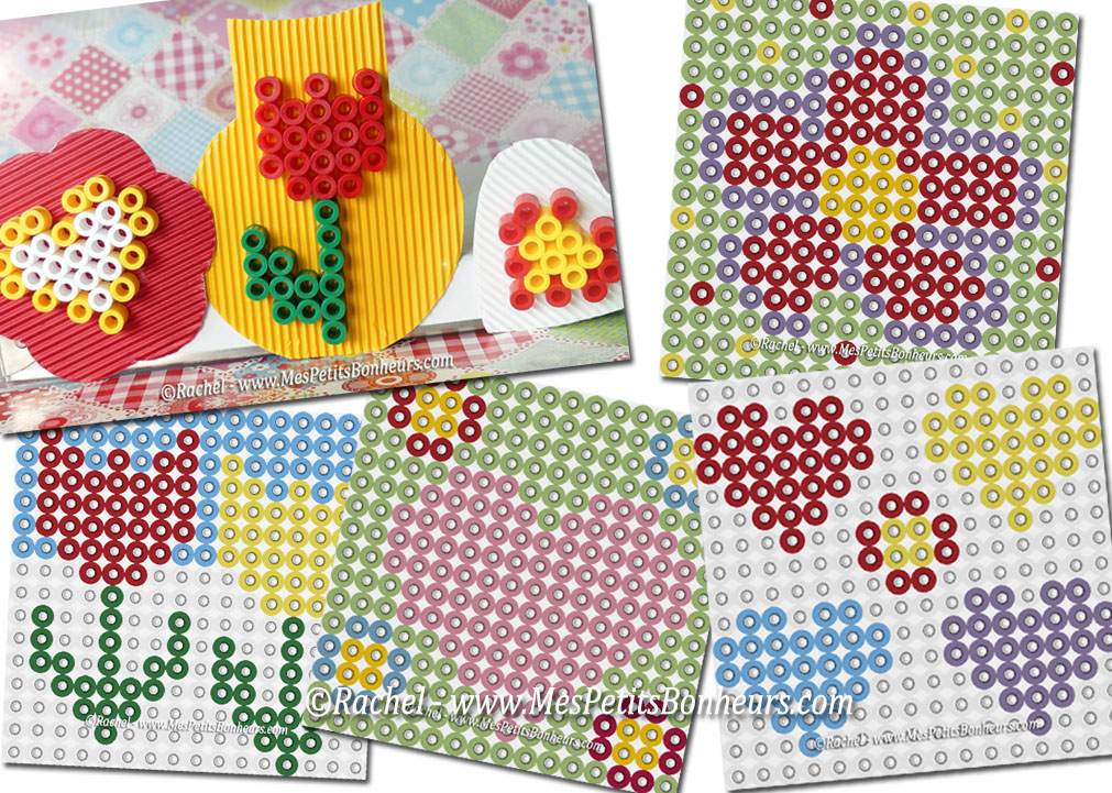 Perles à Repasser 300 Bleues Taille Maxi + Carte Tigre - Loisir Créatif Pour Enfants, Type Hama